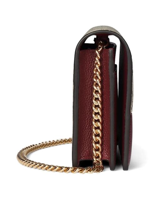 Gucci GG Marmont two-tone chain wallet - Neutrals