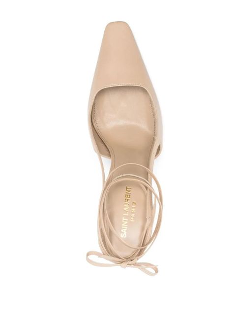 Saint Laurent Blade 105 slingback pumps - Neutrals