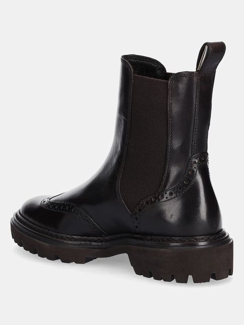 Gant sztyblety skórzane Ivyhill damskie kolor brązowy na płaskim obcasie 31551119