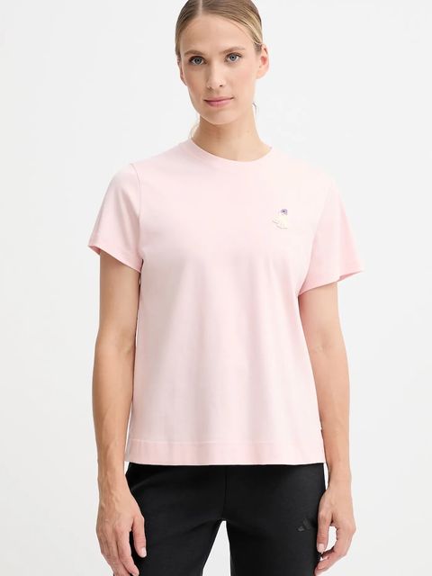 adidas t-shirt bawełniany Cat damski kolor różowy JV8514 - zdjęcie produktu nr 1