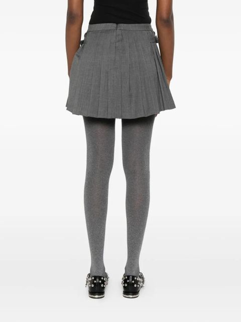 SANDRO pleated buckle skorts - Grey