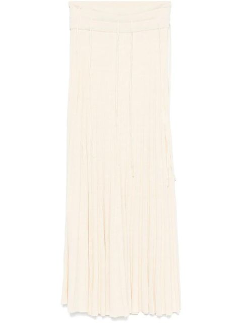 Christopher Esber pleated maxi skirt - Neutrals - zdjęcie produktu nr 1