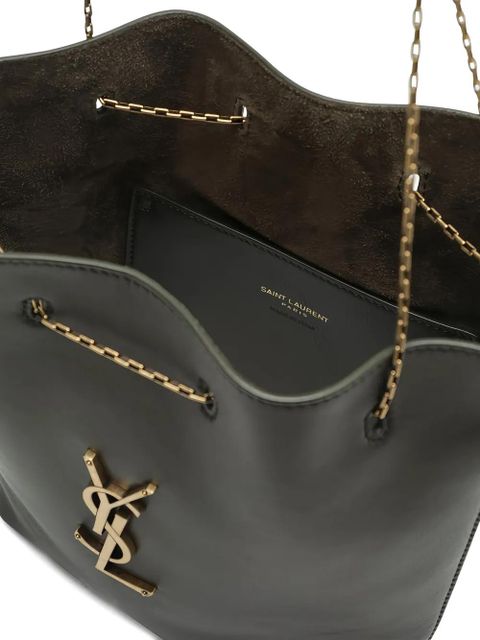 Saint Laurent logo chain cross body bag - Green