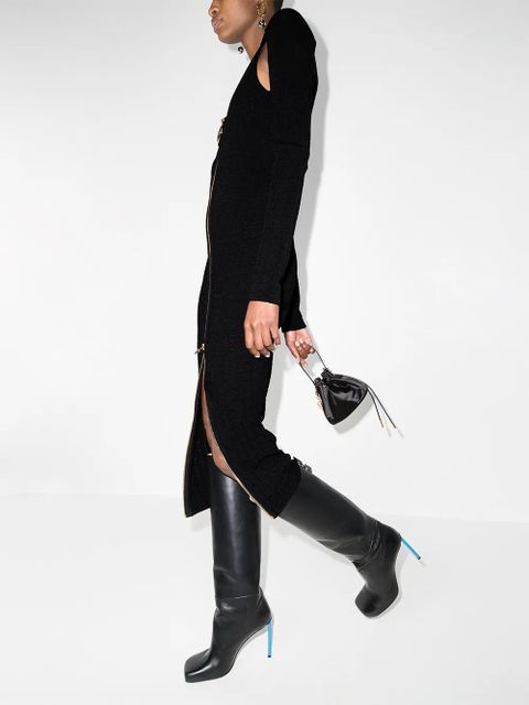 Balmain cut-out detail fitted dress - Black