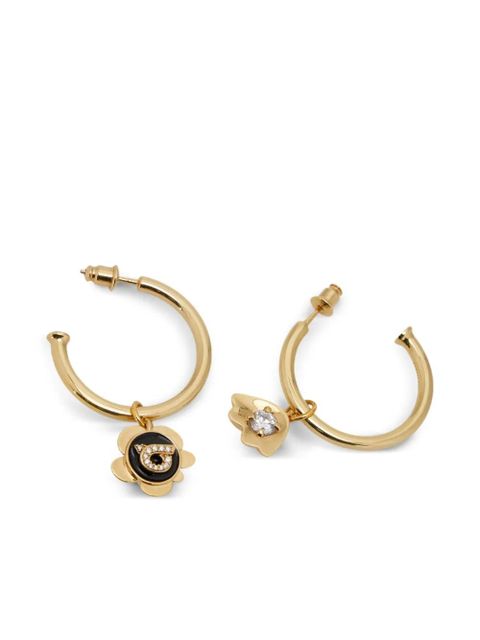Ferragamo charm hoop earrings - Gold
