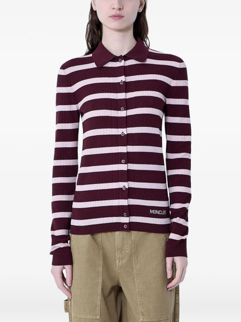 Moncler striped ribbed cardigan - Red - zdjęcie produktu nr 1