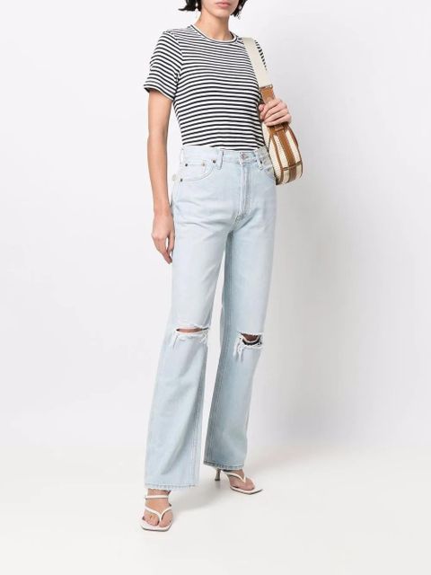 RE/DONE wide-leg distressed jeans - Blue - zdjęcie produktu nr 2