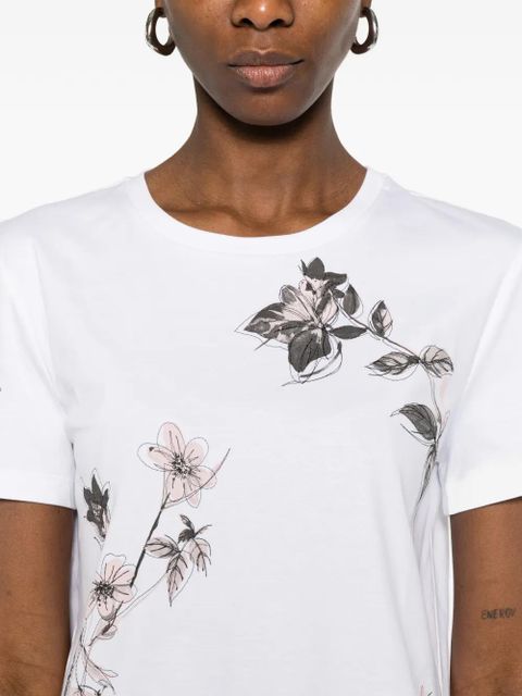 Max Mara floral print T-shirt - White