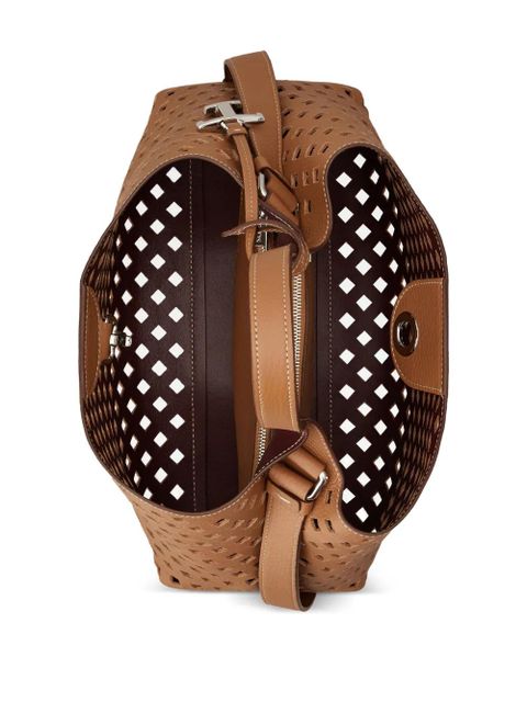 Tod's cut-out top handle tote bag - Brown