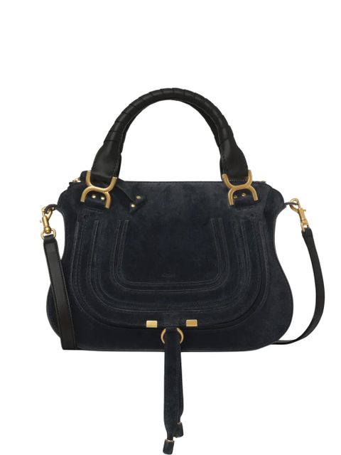 Chloé Marcie whipstitch-trim shoulder bag - Blue - zdjęcie produktu nr 1