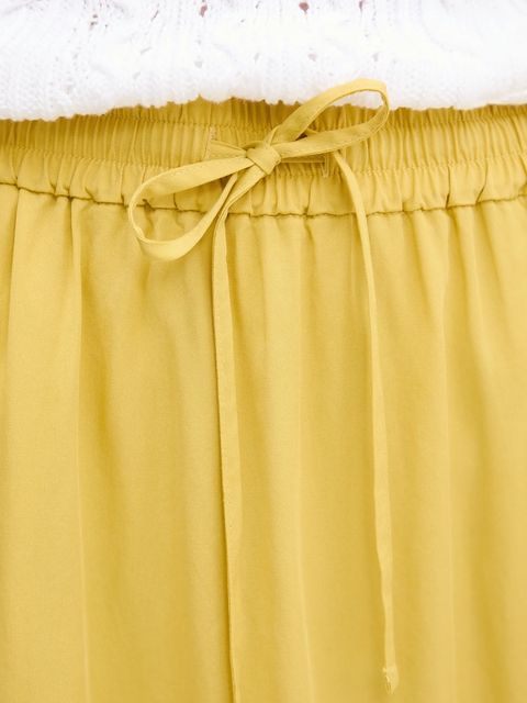 United Colors of Benetton spódnica kolor żółty midi rozkloszowana 4NPHD004S