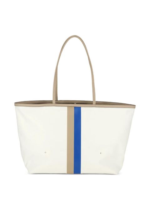 Tory Burch striped logo-print tote bag - White - zdjęcie produktu nr 2