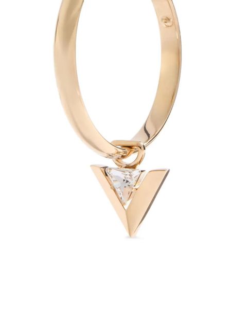 Valentino Garavani Je Les V-metal and crystal hoop earrings - Gold