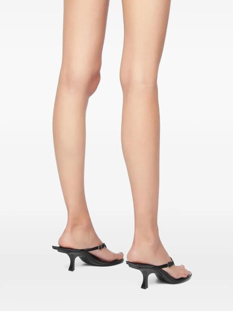 The Attico 65mm thong sandals - Black