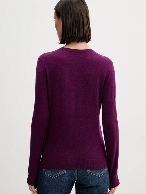 United Colors of Benetton kardigan wełniany kolor fioletowy lekki