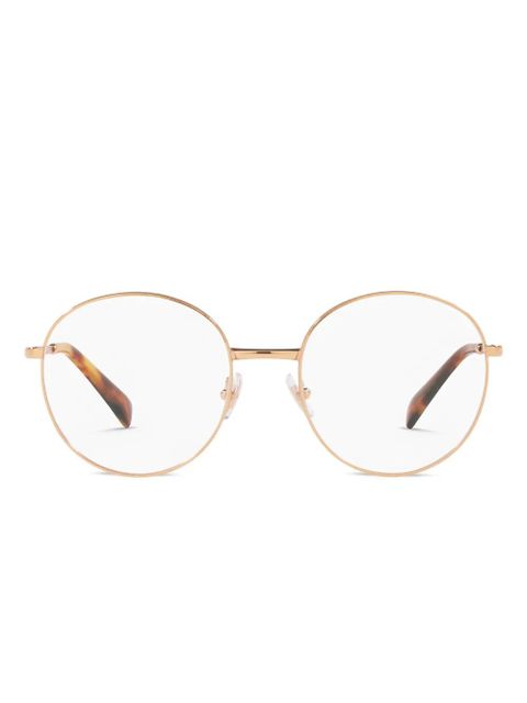 Miu Miu Eyewear round-frame glasses - Gold - zdjęcie produktu nr 1