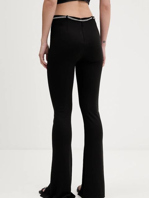 HUGO spodnie damskie kolor czarny dzwony high waist 50546250