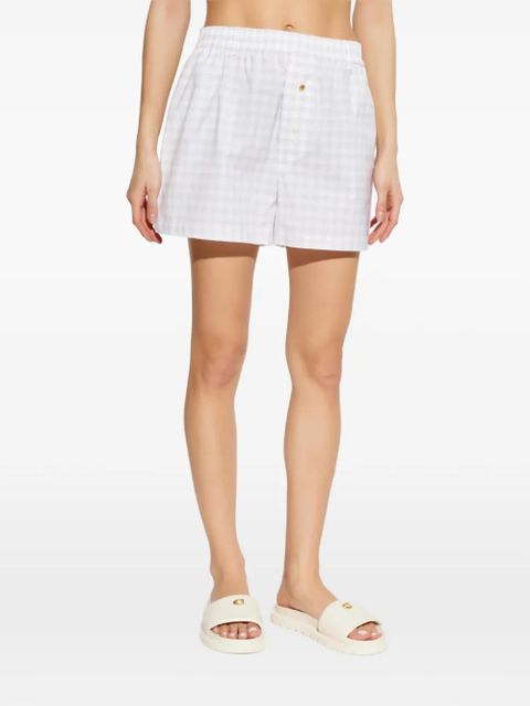 Moschino gingham-pattern shorts - White - zdjęcie produktu nr 2