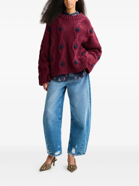 Essentiel Antwerp Ixel cable-knit sweater - Red