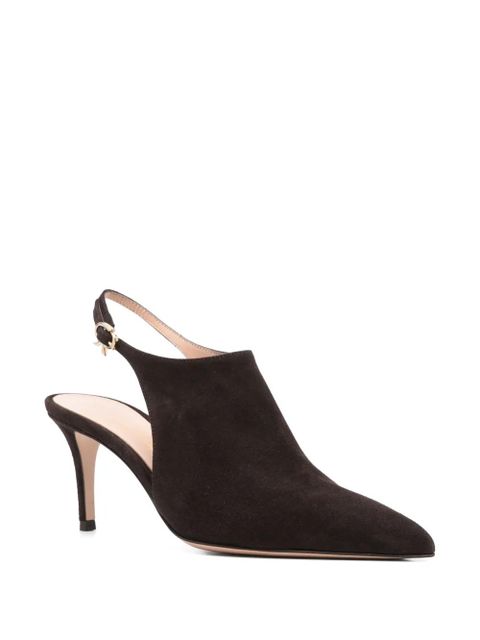 Gianvito Rossi 75mm leather pumps - Brown - zdjęcie produktu nr 2