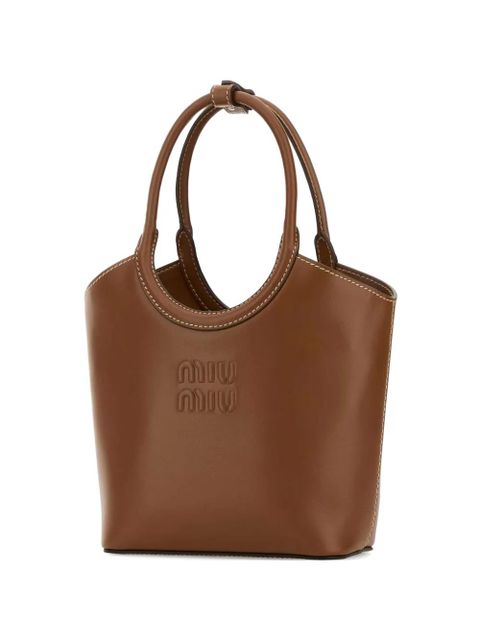 Miu Miu Ivy leather tote bag - Brown