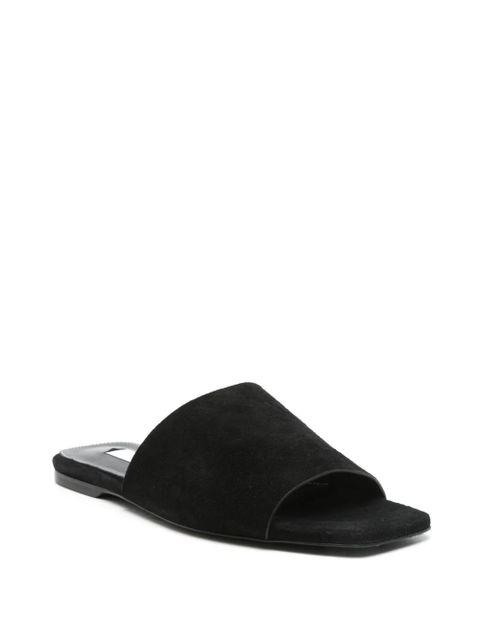 TOTEME velour-leather sandals - Black