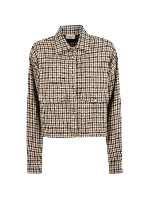Moncler plaid cropped shirt - Brown - zdjęcie produktu nr 1