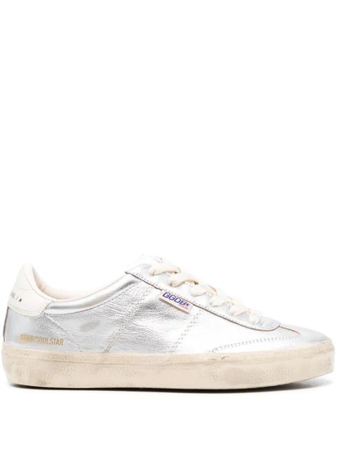 Golden Goose Soul-Star metallic leather sneakers - Silver - zdjęcie produktu nr 1