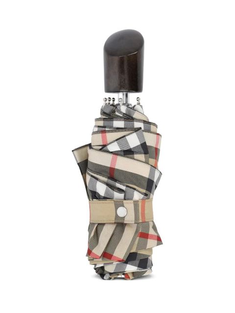 Burberry check print umbrella - Neutrals - zdjęcie produktu nr 1