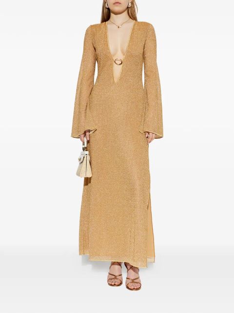 Oséree ring-detail maxi dress - Gold - zdjęcie produktu nr 2