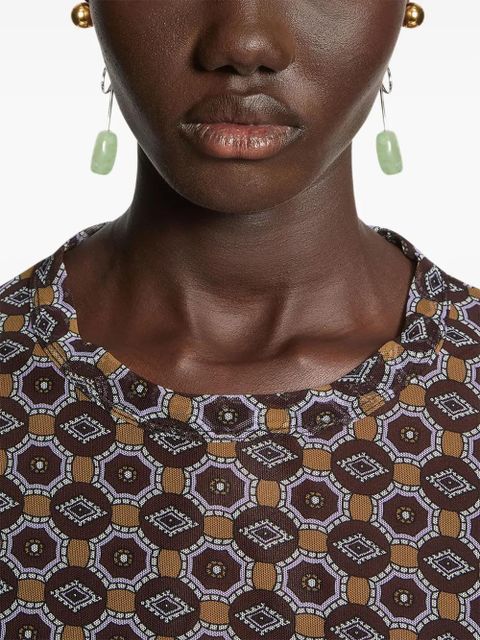 DRIES VAN NOTEN stone stud earrings - Silver