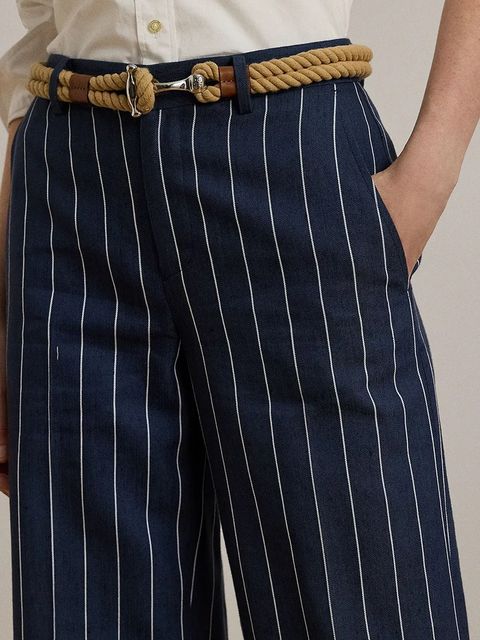 Lauren Ralph Lauren spodnie z domieszką lnu