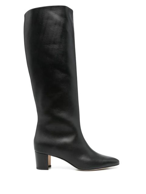 Manolo Blahnik 50mm leather knee-high boots - Black - zdjęcie produktu nr 1