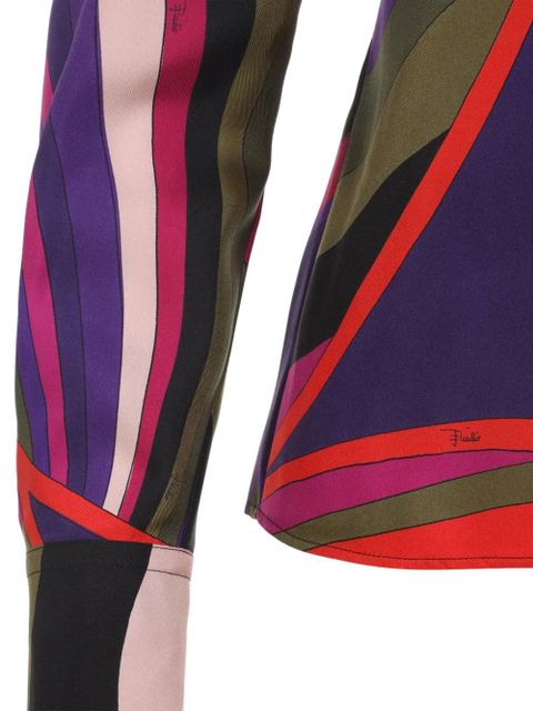 PUCCI abstract-print silk shirt - Purple