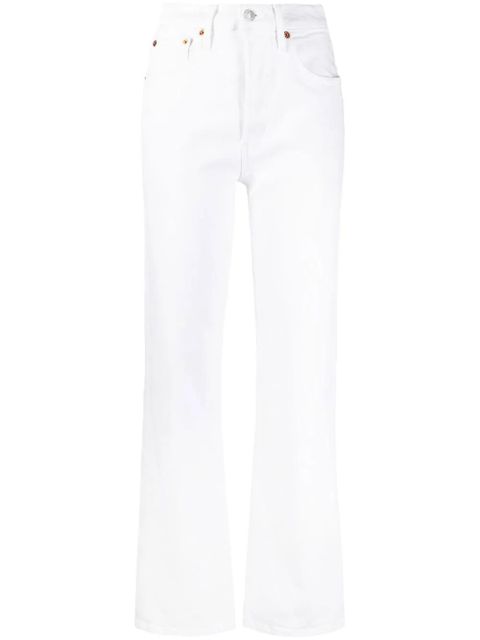 RE/DONE straight-leg high-rise jeans - White - zdjęcie produktu nr 1