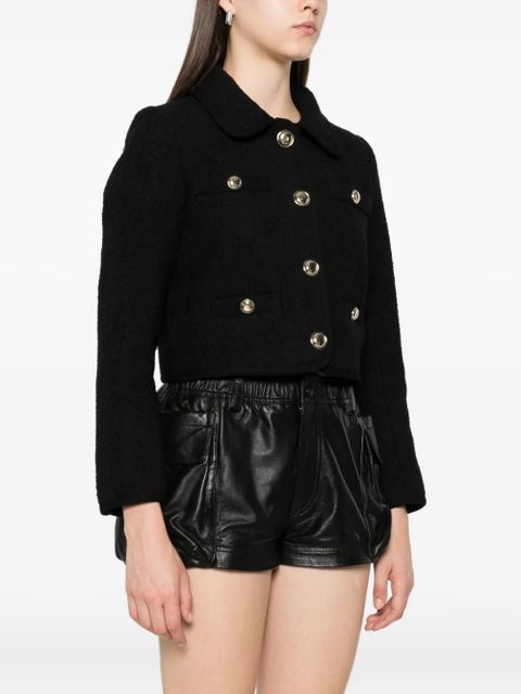 Ba&Sh Meiradith gold-button cropped jacket - Black