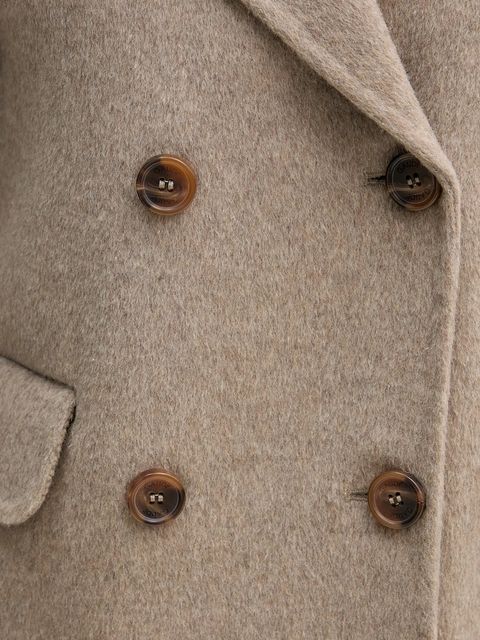 Gaudi płaszcz z dodatkiem wełny kolor beżowy 521FD35011