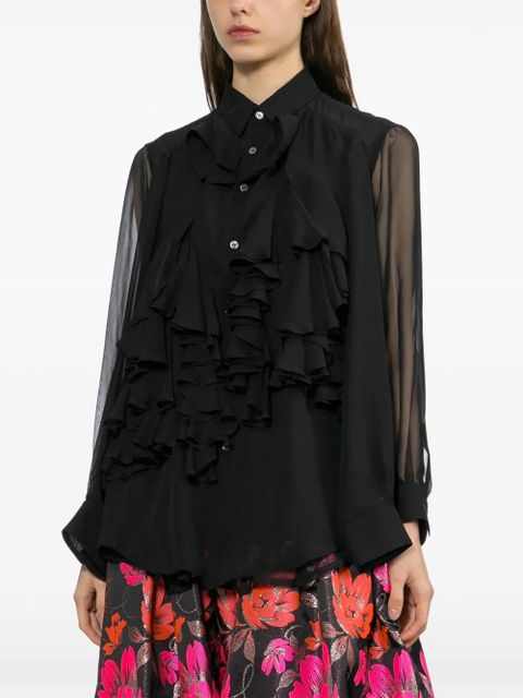 Comme Des Garçons ruffled shirt - Black