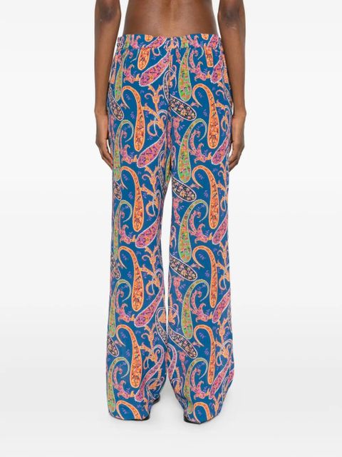 ETRO paisley-print palazzo pants - Blue