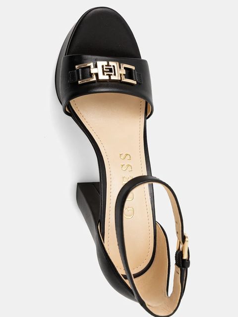 Guess sandały skórzane SETTLE kolor czarny FLJSET LEA03