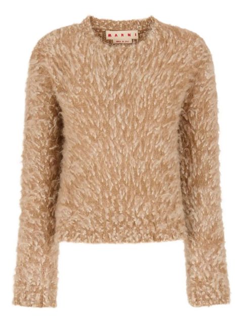 Marni bouclé alpaca sweater - Brown - zdjęcie produktu nr 1