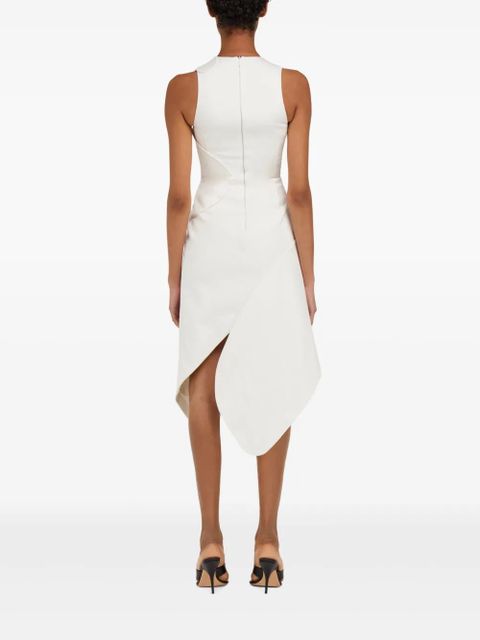 Ferragamo asymmetric midi dress - White