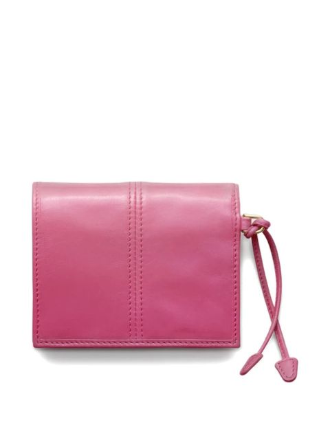 Prada logo-plaque leather wallet - Pink - zdjęcie produktu nr 2