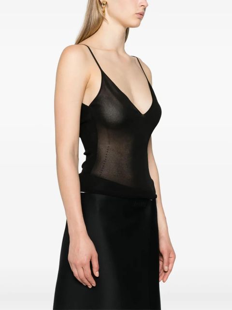 Jacquemus La Maille V-neck tank top - Black - zdjęcie produktu nr 2