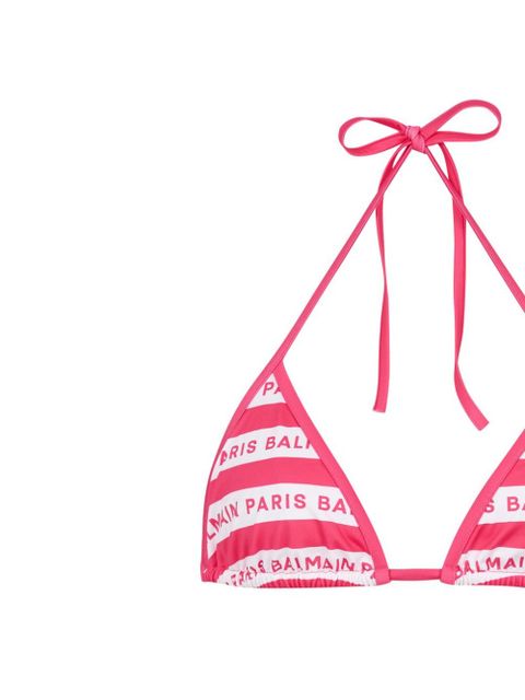Balmain logo-print bikini set - Pink