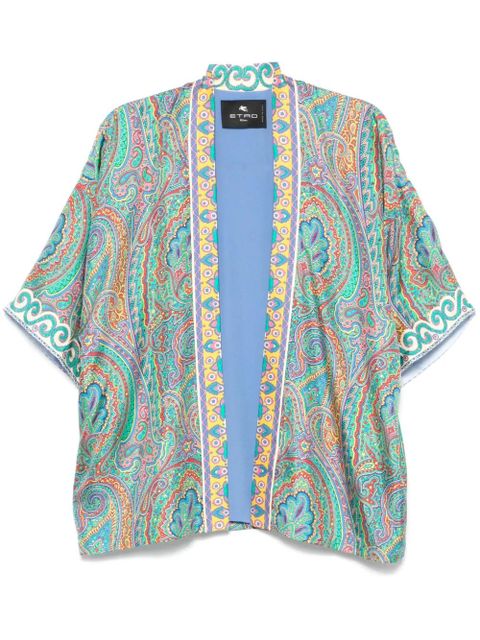 ETRO paisley-print open-front jacket - Blue - zdjęcie produktu nr 1