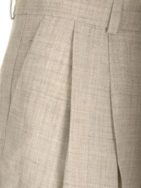 TOTEME pleated straight-leg trousers - Neutrals