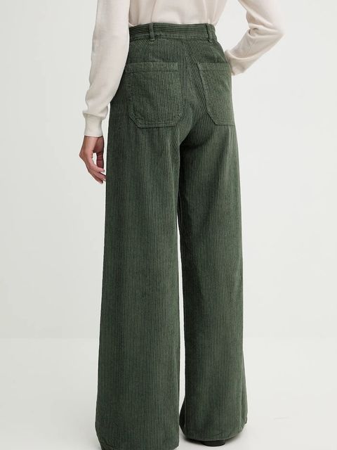 MAX&Co. spodnie bawełniane damskie szerokie high waist 2526136014200