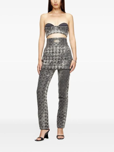 Diesel denim-jacquard corset top - Black - zdjęcie produktu nr 2