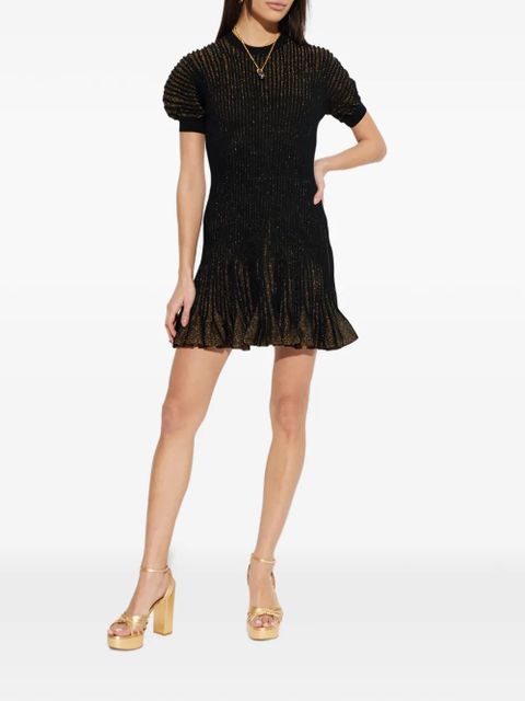 Ulla Johnson Talie puffed-sleeve striped mini dress - Black - zdjęcie produktu nr 2